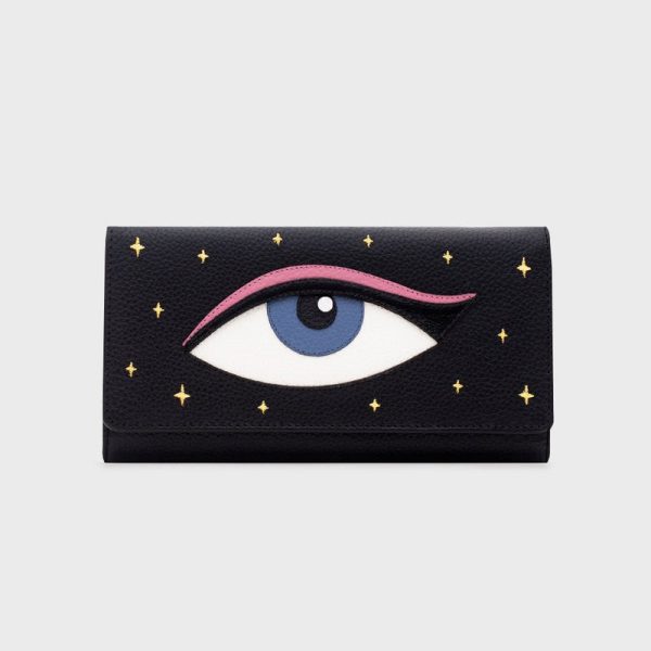 BILLETERA LARGA LUCKY EYE NEGRO