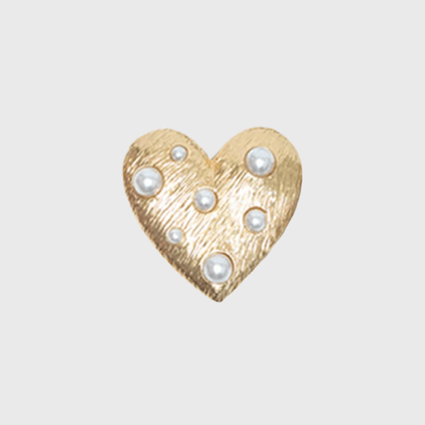 HEBILLA | CORAZÓN PERLAS DORADO