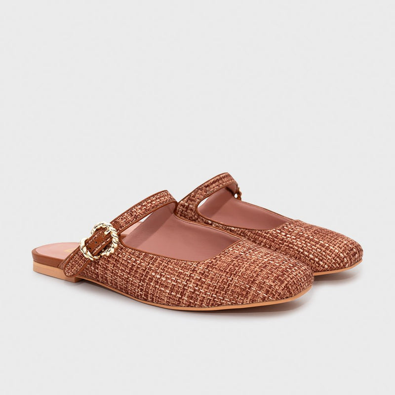 KENZA MULE FLAT OCRE - Image 4