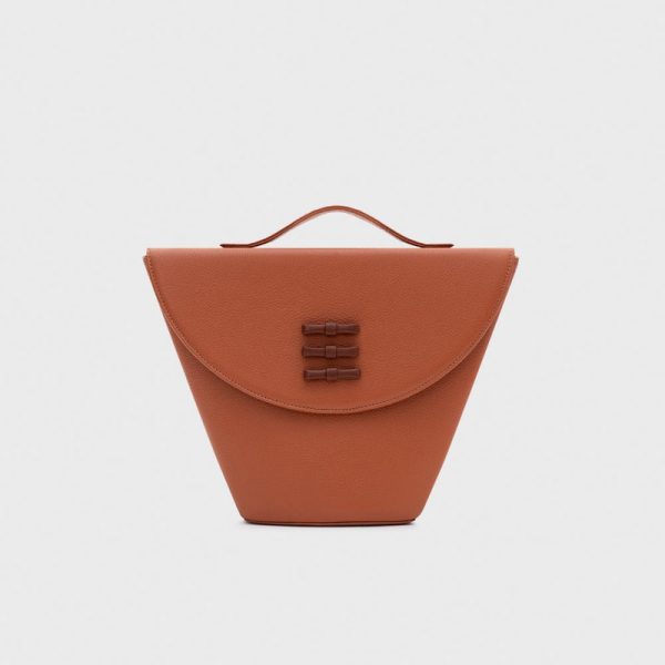 LUCILLE FLAP TRAPEZE BAG COBRE