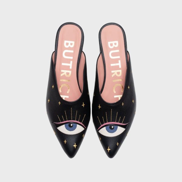 LUCKY EYE MULE FLAT NEGRO