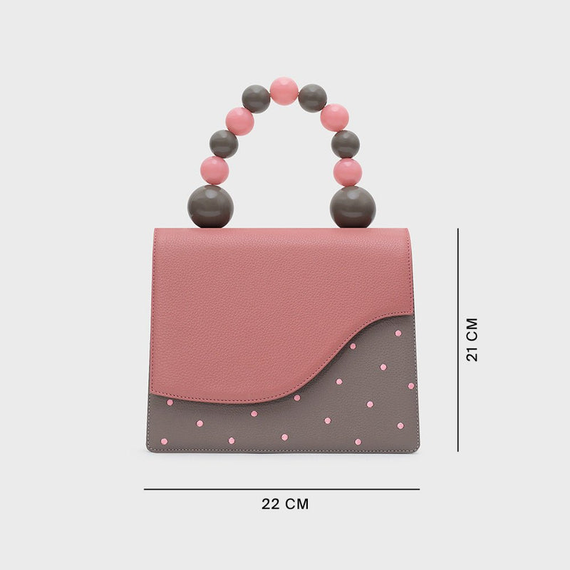 MONA BEADED LUNCH BAG GRIS - Image 4