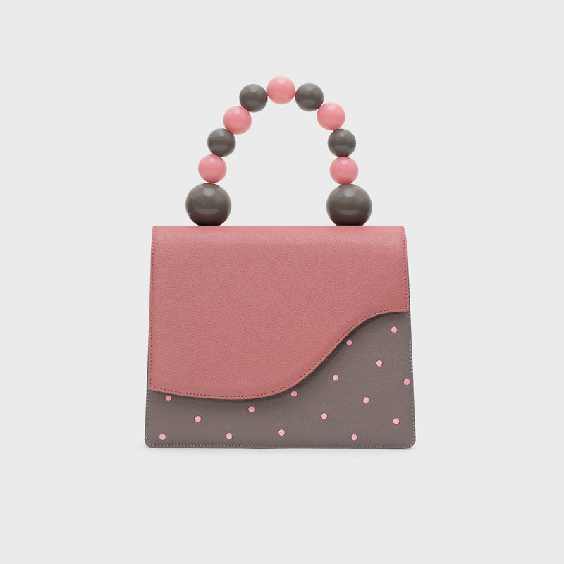 MONA BEADED LUNCH BAG GRIS