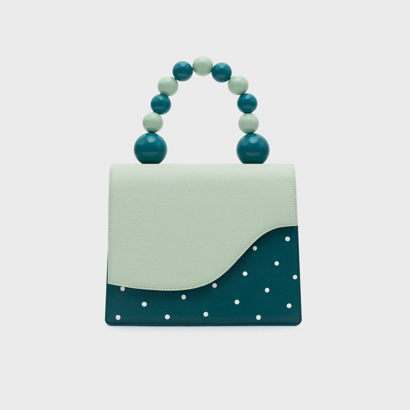 MONA BEADED LUNCH BAG VERDE