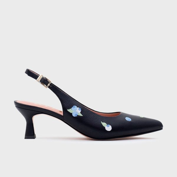 NINETTE BLUEBERRY MIDI SLINGBACK NEGRO