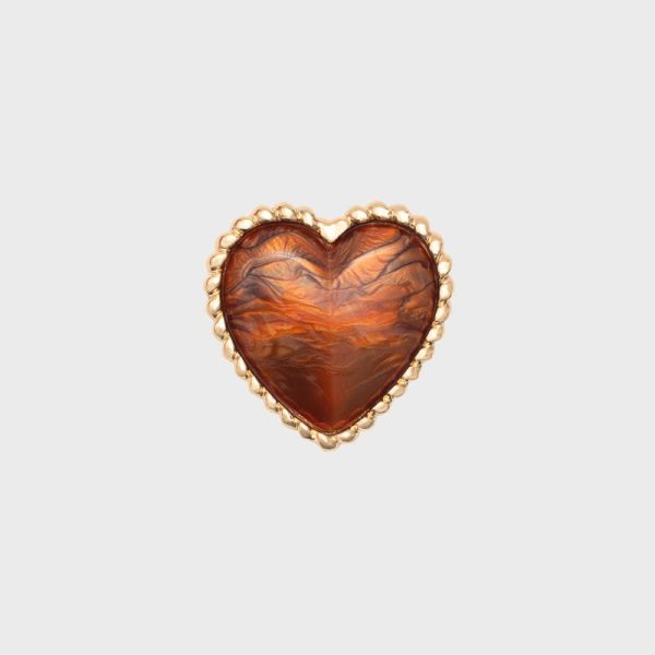 PRENDEDOR CORAZON ENTORCHADO MARRÓN
